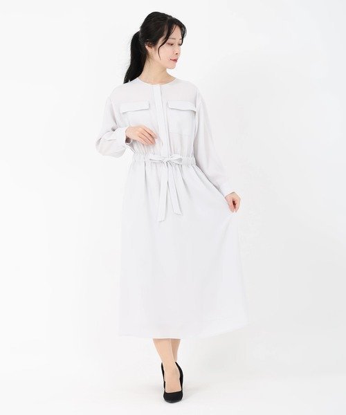 【ストロベリーフィールズ/STRAWBERRY FIELDS】のサファリ風ジョーゼットワンピース インテリア・キッズ・メンズ・レディースファッション・服の通販 founy(ファウニー) https://founy.com/ ファッション Fashion レディースファッション Fashion for Women ワンピース Dresses ジョーゼット Georgette, Semi-Sheer Fabric |ID: prp329100004973493 ipo3291000000037290317