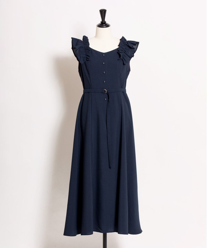 【ノエラ/Noela】の肩フリルワンピース インテリア・キッズ・メンズ・レディースファッション・服の通販 founy(ファウニー) https://founy.com/ ファッション Fashion レディースファッション Fashion for Women ワンピース Dresses フェミニン Feminine, Girly フリル Frill, Ruffle フレア Flare, Flared ポケット Pocket, Pocket Detail エレガント 上品 Elegant |ID: prp329100004973526 ipo3291000000037391755
