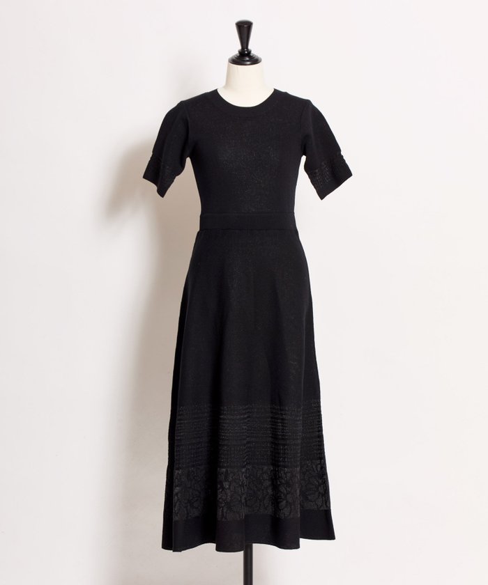 【ノエラ/Noela】のレース編みニットワンピース インテリア・キッズ・メンズ・レディースファッション・服の通販 founy(ファウニー) https://founy.com/ ファッション Fashion レディースファッション Fashion for Women ワンピース Dresses ニットワンピース Knit Dresses フィット Fit, Slim Fit フレア Flare, Flared ペチコート Petticoat, Underskirt ポケット Pocket, Pocket Detail モチーフ Motif, Design Theme レース Lace, Lace Fabric エレガント 上品 Elegant |ID: prp329100004973532 ipo3291000000037290478
