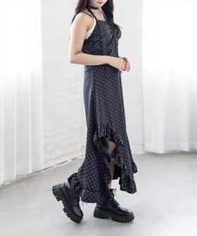 【クリア/clear】の【低身長対応/サイズ展開あり】チョーカー付きアシンメトリードットキャミワンピース 大人 フェミニン 上品 旅ワンピ 大人の最旬トレンドファッション＆コーディネート founy(ファウニー) ファッション Fashion レディースファッション Fashion for Women ワンピース Dresses キャミソールワンピース Camisole Dresses アシンメトリー Asymmetrical Style 春 Spring カットソー Cut and Sewn Top キャミワンピース Cami Dress, Slip Dress シンプル Simple, Minimal ダウン Down, Puffer フェミニン Feminine, Girly フリル Frill, Ruffle S/S・春夏 SS, Spring/Summer, Warm Season 再入荷 Restock / Back in Stock おすすめ Recommended / Our Picks 夏 Summer 旅行 Travel エレガント 上品 Elegant |ID:prp329100004973592