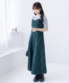 【クリア/clear】の【低身長対応/サイズ展開あり】リボン付きチェック柄キャミワンピース 旅ワンピ GRCH|ID: prp329100004973595 ipo3291000000037290723