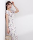【プロポーション ボディドレッシング/PROPORTION BODY DRESSING】のラッフル袖花柄ワンピース 26SS 大人の最旬トレンドファッション＆コーディネート founy(ファウニー) ファッション Fashion レディースファッション Fashion for Women ワンピース Dresses 2026年 2026 2026春夏・S/S Spring/Summer 2026 SS26 シフォン Chiffon, Lightweight Fabric シャーリング Shirring, Ruched フラワー Flower, Floral ラッフル Ruffle, Frill thumbnail エクリュ×パープル|ID: prp329100004973607 ipo3291000000037290786