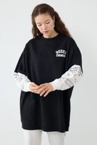 【ロデオクラウンズワイドボウル/RODEO CROWNS WIDE BOWL】のフェイクレイヤードフラワーロゴワンピース BLK|ID: prp329100004973664 ipo3291000000037290997