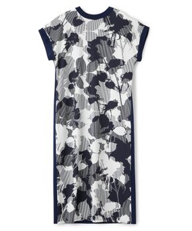 【ランバンコレクション/LANVIN COLLECTION】のシャドーローズドッキングワンピース 大人の最旬トレンドファッション＆コーディネート founy(ファウニー) ファッション Fashion レディースファッション Fashion for Women ワンピース Dresses ドッキング Docking, Mixed Material ドレープ Drape, Draping Fabric プリント Print, Printed Pattern ミラノリブ Milano Rib, Milano Stitch ローズ Rose, Rose Motif |ID:prp329100004973712