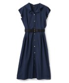 【ランバンコレクション/LANVIN COLLECTION】のフリルスリーブワッシャーワンピース ネイビー|ID: prp329100004973719 ipo3291000000037291213