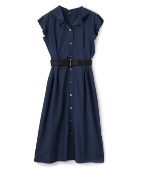 【ランバンコレクション/LANVIN COLLECTION】のフリルスリーブワッシャーワンピース 大人の最旬トレンドファッション＆コーディネート founy(ファウニー) ファッション Fashion レディースファッション Fashion for Women ワンピース Dresses エレガント 上品 Elegant フリル Frill, Ruffle ワッシャー Washer, Crinkled Finish |ID:prp329100004973719