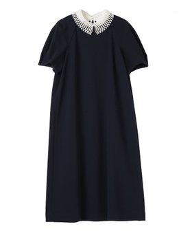 【ランバンコレクション/LANVIN COLLECTION】のラグランスリーブ刺繍襟ワンピース 大人の最旬トレンドファッション＆コーディネート founy(ファウニー) ファッション Fashion レディースファッション Fashion for Women ワンピース Dresses スリーブ Sleeve, Long Sleeve / Short Sleeve フォルム Silhouette, Form |ID:prp329100004973734