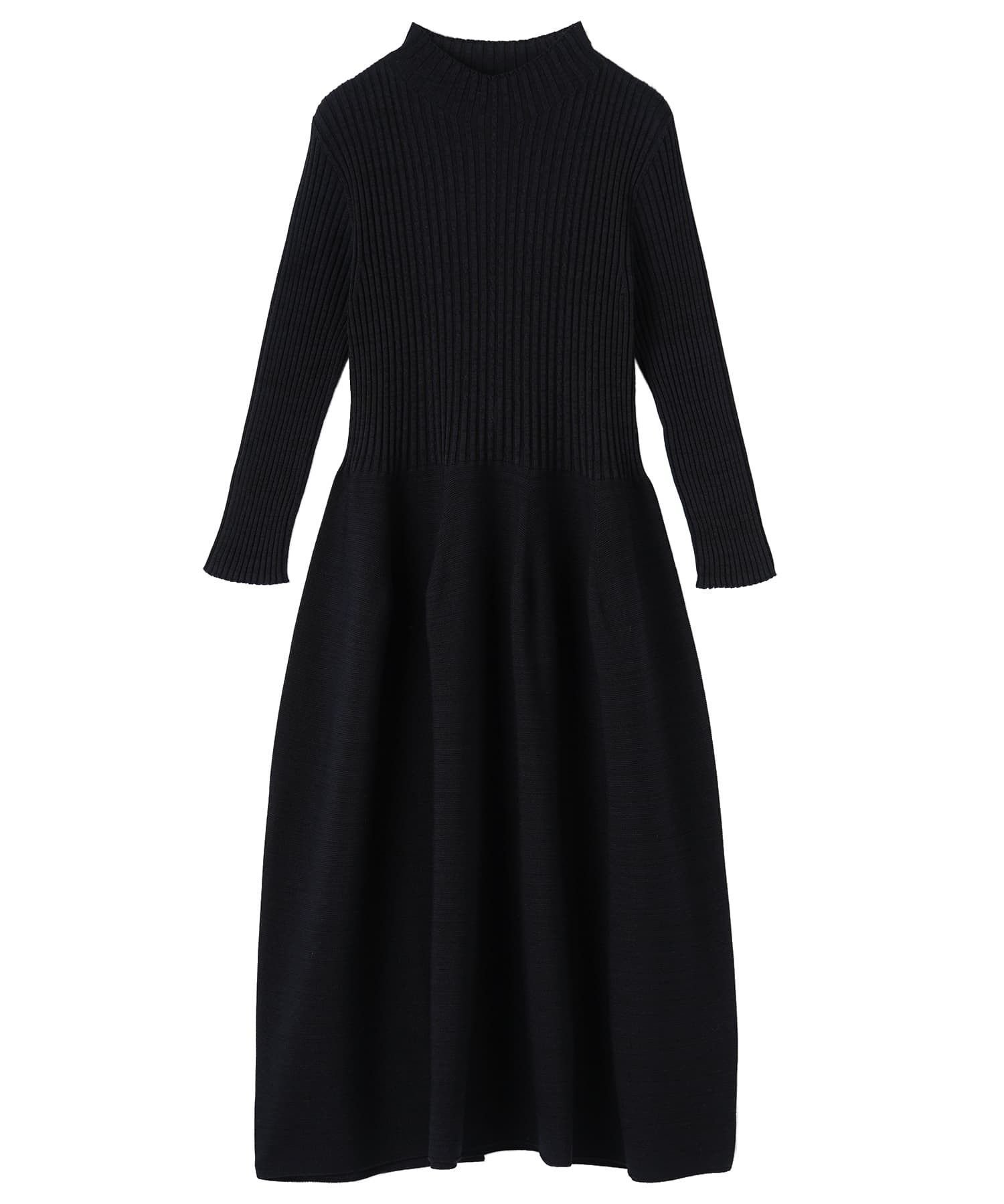 【ランバンコレクション/LANVIN COLLECTION】の12ゲージ リブケーブル ガーターホールワンピース インテリア・キッズ・メンズ・レディースファッション・服の通販 founy(ファウニー) 　ファッション　Fashion　レディースファッション　Fashion for Women　ワンピース　Dresses　チェック　Check, Plaid, Tartan　フィット　Fit, Slim Fit　フォルム　Silhouette, Form　ホールガーメント　WholeGarment, Seamless Knit　おすすめ　Recommended / Our Picks　エレガント 上品　Elegant　ネイビー|ID: prp329100004973753 ipo3291000000037291344