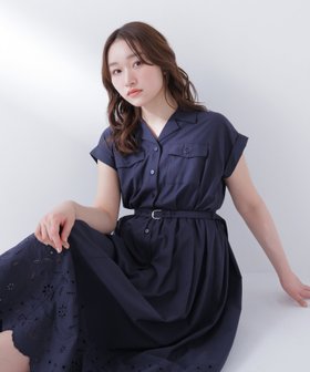 【ナチュラル ビューティー ベーシック/NATURAL BEAUTY BASIC】のスカラレースシャツワンピース 大人の最旬トレンドファッション＆コーディネート founy(ファウニー) ファッション Fashion レディースファッション Fashion for Women ワンピース Dresses シャツワンピース / 1枚で着映えコーデ Shirt Dresses インナー Innerwear エレガント 上品 Elegant |ID:prp329100004973799