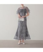 【レジャ/Leja】のフラワースパンコールチュールフレアスリーブマーメイドワンピースドレス GRAY|ID: prp329100004973823 ipo3291000000037291640