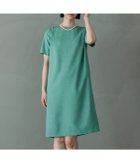 【アトラエル/Atraer】の【ウォッシャブル】リネンライクオックス 半袖サックワンピース グリーン|ID: prp329100004973828 ipo3291000000037291655