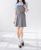 【クリア/clear】のレイヤードシャツベルト付きミニワンピース 骨格ウェーブ/華奢見え/ドッキングデザイン/フェミニン/旅ワンピ GY|ID: prp329100004973836 ipo3291000000037291691