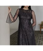 【アンドレスド/ANDRESD】の結婚式・二次会対応 刺繍バックデザインドレス チャコール|ID: prp329100004973884 ipo3291000000037356312