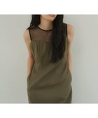 【アンドレスド/ANDRESD】の結婚式・二次会対応 裾レースIラインドレス カーキ|ID: prp329100004973885 ipo3291000000037356314