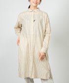【スタジオピッコーネ/STUDIO PICONE】の【スタジオピッコーネ公式】綿麻ストライプシャツワンピース ベージュ|ID: prp329100004973893 ipo3291000000037291910