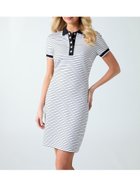 【ゲス/GUESS】のGUESS/ALPHONSINE Striped Dress ホワイト×ネイビー|ID: prp329100004973896 ipo3291000000037356356