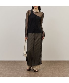 【アダム エ ロペ/ADAM ET ROPE'】のシアーロングスリーブワンピース 大人の最旬トレンドファッション&コーディネート founy(ファウニー) ファッション Fashion レディースファッション Fashion for Women ワンピース Dresses インナー Innerwear キャミソール Camisole, Spaghetti Strap Top シアー Sheer, See-Through ジャケット Jacket, Outerwear ベーシック Basic, Essential ポケット Pocket, Pocket Detail おすすめ Recommended / Our Picks 2026年 2026 2026春夏・S/S Spring/Summer 2026 SS26 |ID:prp329100004973914