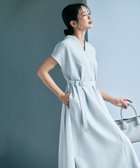 【アンタイトル/UNTITLED】の【古畑星夏さん着用/UVカット/接触冷感/遮熱/通気性】スラブバンドカラーワンピース サックスブルー|ID: prp329100004973916 ipo3291000000037353359