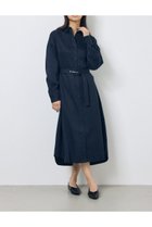 【アズール バイ マウジー/AZUL by moussy】のセルロースロングシャツワンピース NVY|ID: prp329100004973920 ipo3291000000037292003