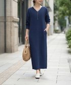 【スタイルデリ/STYLE DELI】のサーマル編みVネックワンピース ライトネイビー|ID: prp329100004973924 ipo3291000000037356453