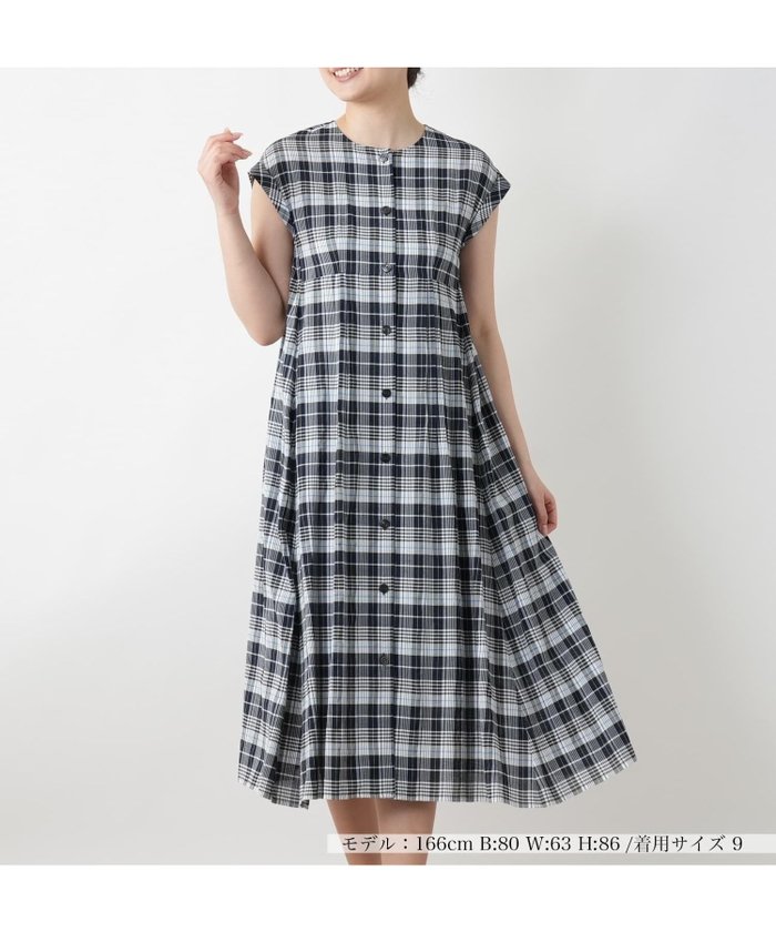 【レリアン/LEILIAN】のチェックワンピース インテリア・キッズ・メンズ・レディースファッション・服の通販 founy(ファウニー) https://founy.com/ ファッション Fashion レディースファッション Fashion for Women ワンピース Dresses アンダー Underwear Essentials エレガント 上品 Elegant クラシカル Classical, Vintage-Inspired シンプル Simple, Minimal スリーブ Sleeve, Long Sleeve / Short Sleeve チェック Check, Plaid, Tartan フレンチ French, French Style フロント Front, Front Design ポケット Pocket, Pocket Detail 夏 Summer 定番 Standard, Basic Item 羽織 Haori, Light Jacket |ID: prp329100004973944 ipo3291000000037292074