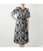 【レリアン/LEILIAN】の幾何学柄フレアワンピース【ROCHAS Premiere】 ネイビー|ID: prp329100004973950 ipo3291000000037292094