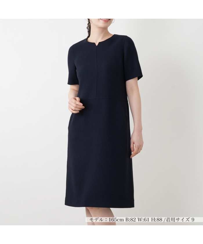 【レリアン/LEILIAN】のキーネックワンピース【MANIGLIA】 インテリア・キッズ・メンズ・レディースファッション・服の通販 founy(ファウニー) https://founy.com/ ファッション Fashion レディースファッション Fashion for Women ワンピース Dresses アンダー Underwear Essentials セレモニー Ceremony ポケット Pocket, Pocket Detail 夏 Summer |ID: prp329100004973960 ipo3291000000037292119