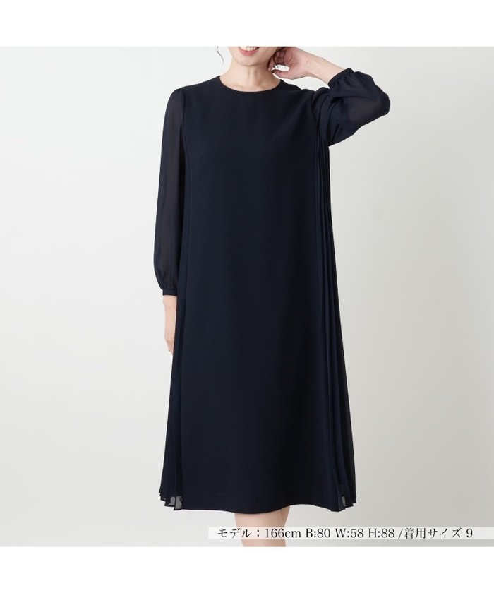 【レリアン/LEILIAN】のサイドプリーツワンピース【Leilian WHITE LABEL】 インテリア・キッズ・メンズ・レディースファッション・服の通販 founy(ファウニー) https://founy.com/ ファッション Fashion レディースファッション Fashion for Women ワンピース Dresses ウォッシャブル Machine Washable シンプル Simple, Minimal セレモニー Ceremony トレンド Trend, Trending Now フォルム Silhouette, Form プリーツ Pleats, Pleated ベーシック Basic, Essential ポケット Pocket, Pocket Detail 夏 Summer |ID: prp329100004973962 ipo3291000000037292124