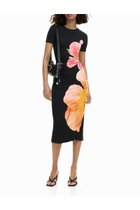 【デシグアル/Desigual】の花柄のロングドレス グレー/ブラック/2000|ID: prp329100004973981 ipo3291000000037292179