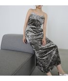 【アンドレスド/ANDRESD】の結婚式・二次会対応 ベロアキャミドレス グレー|ID: prp329100004974001 ipo3291000000037292248