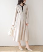 【ラジュール/Lajour】の配色キーネックロングワンピース 大人の最旬トレンドファッション＆コーディネート founy(ファウニー) ファッション Fashion レディースファッション Fashion for Women ワンピース Dresses 2026年 2026 2026春夏・S/S Spring/Summer 2026 SS26 フェミニン Feminine, Girly フレア Flare, Flared ロング Long, Long-Length エレガント 上品 Elegant thumbnail ベージュ|ID: prp329100004974016 ipo3291000000037292303