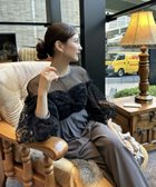 【アンドレスド/ANDRESD】の結婚式対応 フロッキードットチュール ワイドパンツ グレー|ID: prp329100004974021 ipo3291000000037292318