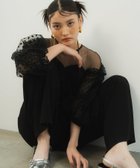【アンドレスド/ANDRESD】の結婚式対応 フロッキードットチュール ワイドパンツ ブラック|ID: prp329100004974021 ipo3291000000037292319