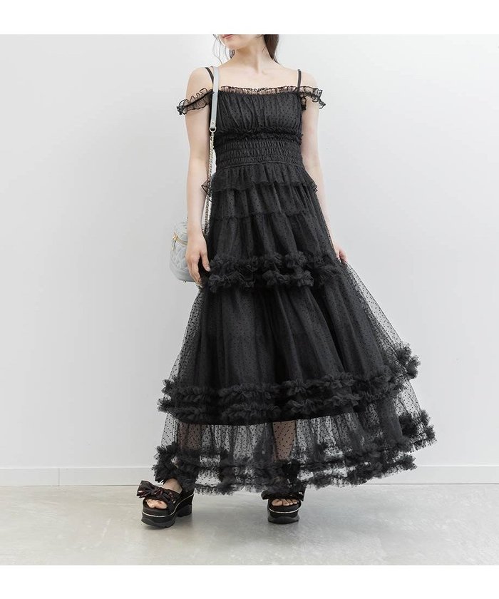 【ランダ/RANDA】のチュールフリルキャミワンピース インテリア・キッズ・メンズ・レディースファッション・服の通販 founy(ファウニー) https://founy.com/ ファッション Fashion レディースファッション Fashion for Women ワンピース Dresses キャミソールワンピース Camisole Dresses おすすめ Recommended / Our Picks アクセサリー Fashion Accessories ギャザー Gathered, Ruffled コンパクト Compact, Small Size シャーリング Shirring, Ruched シンプル Simple, Minimal フェミニン Feminine, Girly フリル Frill, Ruffle |ID: prp329100004974026 ipo3291000000037391956
