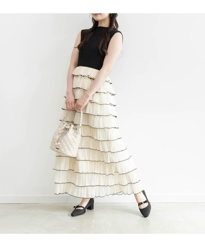 【ランダ/RANDA】のティアードフリルドッキングワンピース インテリア・キッズ・メンズ・レディースファッション・服の通販 founy(ファウニー) https://founy.com/ ファッション Fashion レディースファッション Fashion for Women ワンピース Dresses カーディガン Cardigan, Knitwear コンパクト Compact, Small Size サンダル Sandals, Summer Shoes シアー Sheer, See-Through ショート Short, Short Length シンプル Simple, Minimal スリーブ Sleeve, Long Sleeve / Short Sleeve バランス Balance, Style Balance フィット Fit, Slim Fit フリル Frill, Ruffle フレンチ French, French Style リブニット Rib Knit, Ribbed Knit おすすめ Recommended / Our Picks エレガント 上品 Elegant |ID: prp329100004974027 ipo3291000000037391960