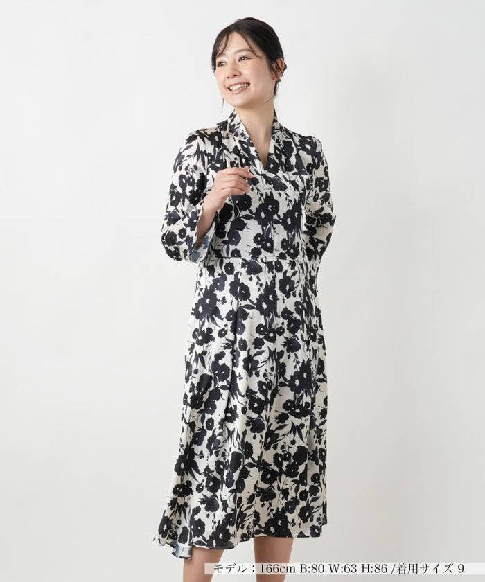 【レリアン/LEILIAN】の【店舗人気】フレアワンピース【BINDA】 インテリア・キッズ・メンズ・レディースファッション・服の通販 founy(ファウニー) https://founy.com/ ファッション Fashion レディースファッション Fashion for Women ワンピース Dresses おすすめ Recommended / Our Picks サンダル Sandals, Summer Shoes デコルテ Décolleté, Neckline フェミニン Feminine, Girly フレア Flare, Flared プリント Print, Printed Pattern ボタニカル Botanical, Floral Pattern ポケット Pocket, Pocket Detail エレガント 上品 Elegant 人気 Popular, Best Seller 春 Spring |ID: prp329100004974042 ipo3291000000037292383