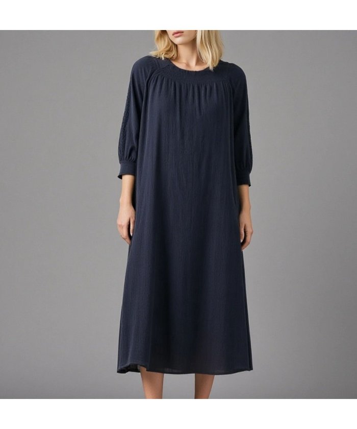 【レリアン/LEILIAN】のギャザーワンピース インテリア・キッズ・メンズ・レディースファッション・服の通販 founy(ファウニー) https://founy.com/ ファッション Fashion レディースファッション Fashion for Women ワンピース Dresses アンダー Underwear Essentials ウォッシャブル Machine Washable カーディガン Cardigan, Knitwear ギャザー Gathered, Ruffled シャーリング Shirring, Ruched ジャケット Jacket, Outerwear ドレス Dress, One-Piece ドレープ Drape, Draping Fabric フィット Fit, Slim Fit ポケット Pocket, Pocket Detail リラックス Relax, Relaxed Fit |ID: prp329100004974052 ipo3291000000037292410