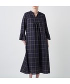【レリアン/LEILIAN】のチェックフレアワンピース ネイビー|ID: prp329100004974061 ipo3291000000037292440