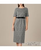 【レリアン/LEILIAN】のラメ混ウエストリボンワンピース 大人の最旬トレンドファッション＆コーディネート founy(ファウニー) ファッション Fashion レディースファッション Fashion for Women ワンピース Dresses オケージョン Occasion Wear ジャケット Jacket, Outerwear セットアップ Set-Up, Coordinated Outfit ツイード Twill, Twill Weave ベロア Velour, Soft Velvet ポケット Pocket, Pocket Detail リボン Ribbon, Bow エレガント 上品 Elegant 冬 Winter / This Winter 半袖 Short Sleeve, Half Sleeve thumbnail ブラック|ID: prp329100004974064 ipo3291000000037292448