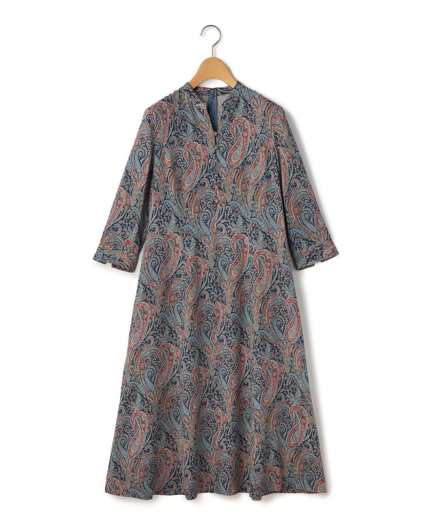 【キース/KEITH】のイングリッシュチンツワンピース インテリア・キッズ・メンズ・レディースファッション・服の通販 founy(ファウニー) 　ファッション　Fashion　レディースファッション　Fashion for Women　ワンピース　Dresses　ペイズリー　Paisley, Ethnic Pattern　リゾート　Resort, Vacation Style　ロング　Long, Long-Length　ネイビー|ID: prp329100004974100 ipo3291000000037292577