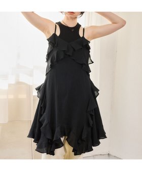 【ミスティ ウーマン/mysty woman】のハンカチーフヘムキャミワンピース 大人の最旬トレンドファッション＆コーディネート founy(ファウニー) ファッション Fashion レディースファッション Fashion for Women ワンピース Dresses キャミソールワンピース Camisole Dresses ギャザー Gathered, Ruffled デニム Denim, Jeans Material トレンド Trend, Trending Now フリル Frill, Ruffle フレア Flare, Flared エレガント 上品 Elegant |ID:prp329100004974104