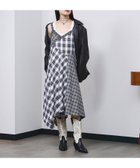 【ローズバッド/ROSE BUD】のMIXED CHECK DRESS 大人の最旬トレンドファッション＆コーディネート founy(ファウニー) ファッション Fashion レディースファッション Fashion for Women ワンピース Dresses フォーマル・パーティードレス・結婚式用ドレス Elegant & Casual Dresses タートル Turtleneck, Turtle Collar チェック Check, Plaid, Tartan パターン Pattern, Design Print フェミニン Feminine, Girly フリル Frill, Ruffle 冬 Winter / This Winter thumbnail BLACK|ID: prp329100004974120 ipo3291000000037292649