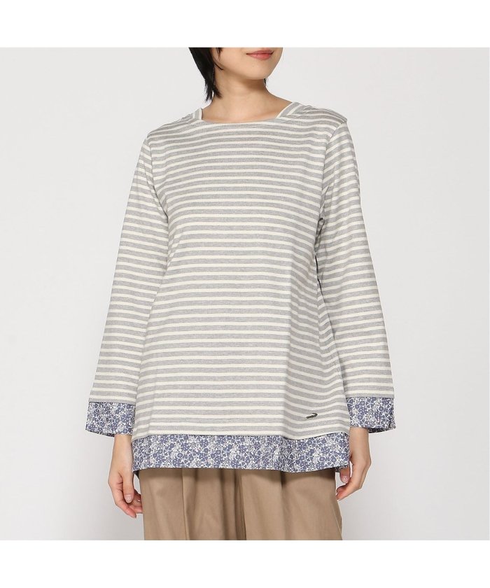 【クロコダイル/CROCODILE】のCROCODILE/ボーダー ドッキング チュニック インテリア・キッズ・メンズ・レディースファッション・服の通販 founy(ファウニー) https://founy.com/ ファッション Fashion レディースファッション Fashion for Women トップス・カットソー Cut & Sew Tops おすすめ Recommended / Our Picks インナー Innerwear シンプル Simple, Minimal スリット Slit, Slit Detail チュニック Tunic, Long Top ドッキング Docking, Mixed Material ハイネック High Neck, Mock Neck ボーダー Border, Stripe エレガント 上品 Elegant |ID: prp329100004974157 ipo3291000000037292759
