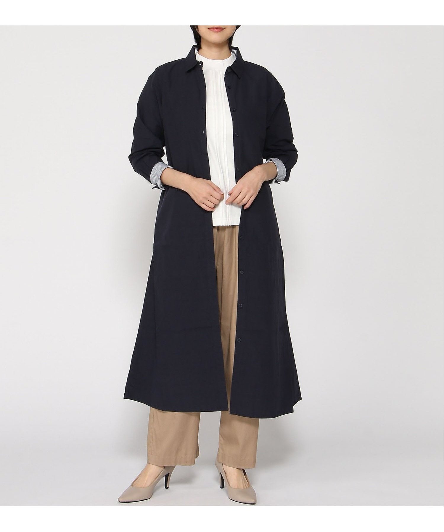 【クロコダイル/CROCODILE】のCROCODILE/ドビー シャツ ワンピース 大人の最旬トレンドファッション＆コーディネート founy(ファウニー) 　ファッション　Fashion　レディースファッション　Fashion for Women　ワンピース　Dresses　シャツワンピース / 1枚で着映えコーデ　Shirt Dresses　シャンブレー　Chambray, Denim-Like Fabric　ストライプ　Stripe, Striped Pattern　 other-1|ID: prp329100004974158 ipo3291000000037292762