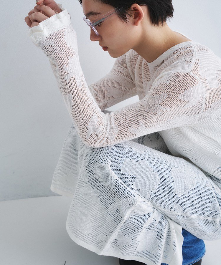 【その他のブランド/Other】のflower mesh dress インテリア・キッズ・メンズ・レディースファッション・服の通販 founy(ファウニー) 　ファッション　Fashion　レディースファッション　Fashion for Women　ワンピース　Dresses　フォーマル・パーティードレス・結婚式用ドレス　Elegant & Casual Dresses　軽量　Lightweight, Ultra Light　サマー　Summer, Summer Style　スニーカー　Sneakers, Trainers　スマート　Smart, Elegant　透かし　Cut-Out, Lacework　デニム　Denim, Jeans Material　ドレス　Dress, One-Piece　ハーフ　Half, Half-Length　フラワー　Flower, Floral　メッシュ　Mesh, Net Fabric　リラックス　Relax, Relaxed Fit　ワイド　Wide, Wide Fit　ホワイト|ID: prp329100004974178 ipo3291000000037292827
