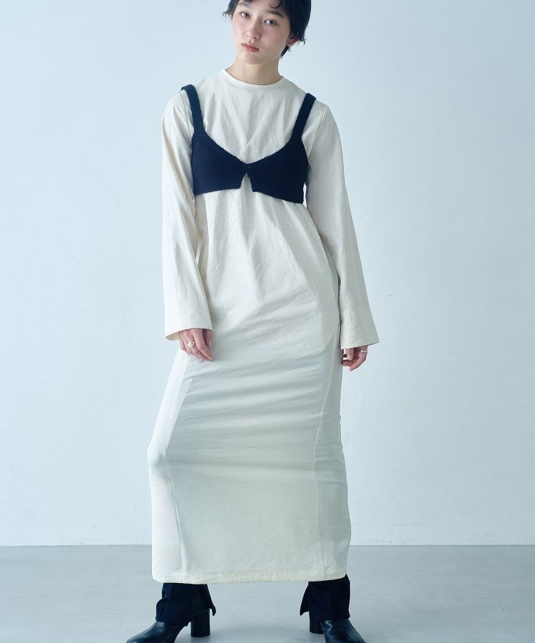 【その他のブランド/Other】のM long one piece 大人の最旬トレンドファッション＆コーディネート founy(ファウニー) 　ファッション　Fashion　レディースファッション　Fashion for Women　オケージョン　Occasion Wear　サテン　Satin, Glossy Fabric　シェイプ　Shape, Slim Fit　シューズ　Shoes, Footwear　シンプル　Simple, Minimal　スニーカー　Sneakers, Trainers　スマート　Smart, Elegant　スリット　Slit, Slit Detail　ドレープ　Drape, Draping Fabric　バレエ　Ballet, Ballet Style　リラックス　Relax, Relaxed Fit　ワッシャー　Washer, Crinkled Finish　エレガント 上品　Elegant　 other-1|ID: prp329100004974181 ipo3291000000037292836