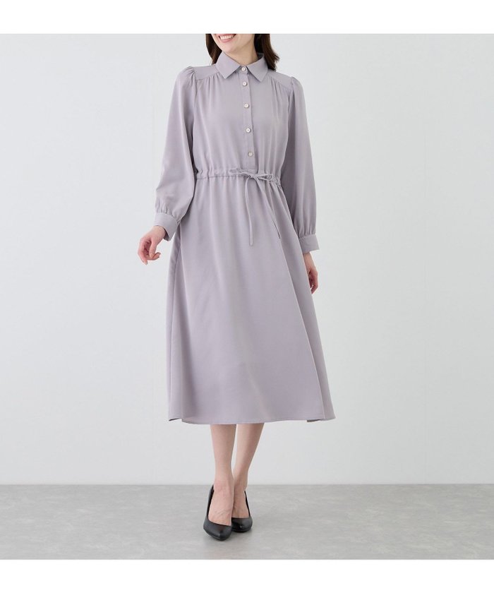 【ジャイロ/JAYRO】のウエストギャザーワンピース インテリア・キッズ・メンズ・レディースファッション・服の通販 founy(ファウニー) https://founy.com/ ファッション Fashion レディースファッション Fashion for Women ワンピース Dresses ジャケット Jacket, Outerwear なめらか Smooth, Silky Texture フェミニン Feminine, Girly フラット Flat, Flat Shoes ポケット Pocket, Pocket Detail ロング Long, Long-Length エレガント 上品 Elegant ビジネス 仕事 通勤 Business / Work / Commuting |ID: prp329100004974188 ipo3291000000037292861
