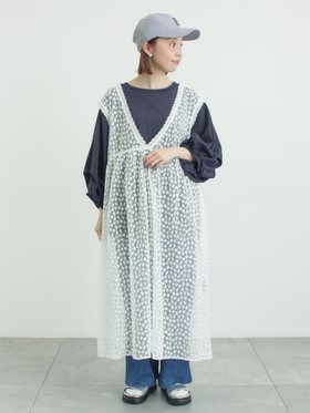 【サマンサモスモス/Samansa Mos2】のチュール刺繍前後2WAYノースリワンピース 大人の最旬トレンドファッション＆コーディネート founy(ファウニー) ファッション Fashion レディースファッション Fashion for Women ワンピース Dresses おすすめ Recommended / Our Picks チュール Tulip, Tulip Motif デニム Denim, Jeans Material |ID:prp329100004974209