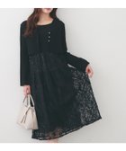 【インデックス/INDEX】の《ツインセット》カーディガン*ニットドッキングワンピース【洗濯機OK】 ブラック|ID: prp329100004974231 ipo3291000000037391531