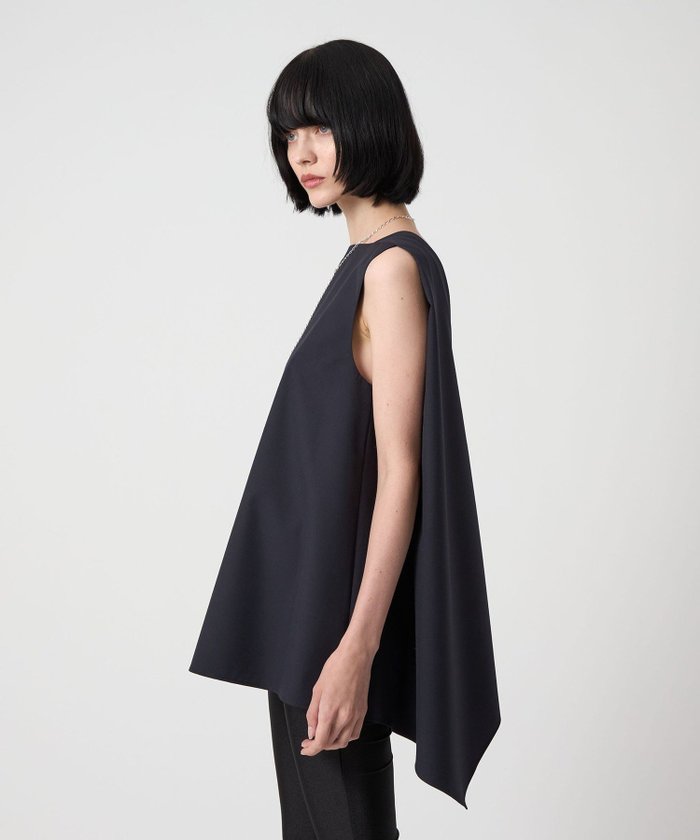 【ユナイテッドアローズ/UNITED ARROWS】のH タイプライターノースリーブ バックVネック ブラウス インテリア・キッズ・メンズ・レディースファッション・服の通販 founy(ファウニー) https://founy.com/ ファッション Fashion レディースファッション Fashion for Women トップス・カットソー Cut & Sew Tops キャミソール&ノースリーブ Camisoles & Sleeveless Tops シャツ・ブラウス・オフィスカジュアル Elegant Blouses & Button-Ups Vネックトップス V-Neck Tops / V-Cut Neckline Shirts バッグ Bags イレギュラーヘム Irregular Hem ショーツ Shorts, Short Pants タイプライター Typewriter Fabric, Crisp Cotton ノースリーブ Sleeveless, No-Sleeve バランス Balance, Style Balance フロント Front, Front Design アウトレット Outlet / Clearance |ID: prp329100004974253 ipo3291000000037357111